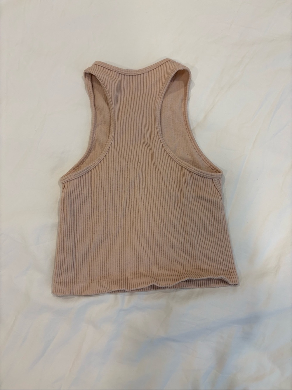 Double Zero Blush Ribbed High-Neck Tank - Picture 2 of 2